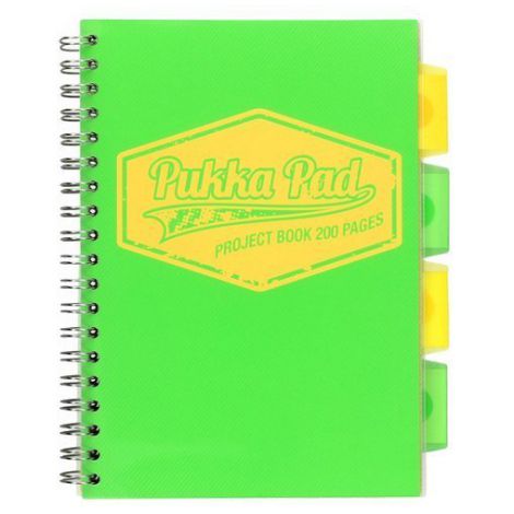 Kołozeszyt Pukka Pad Project Book Neon B5/100 kratka, zielony